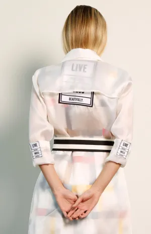 Sheer silk organza jacket