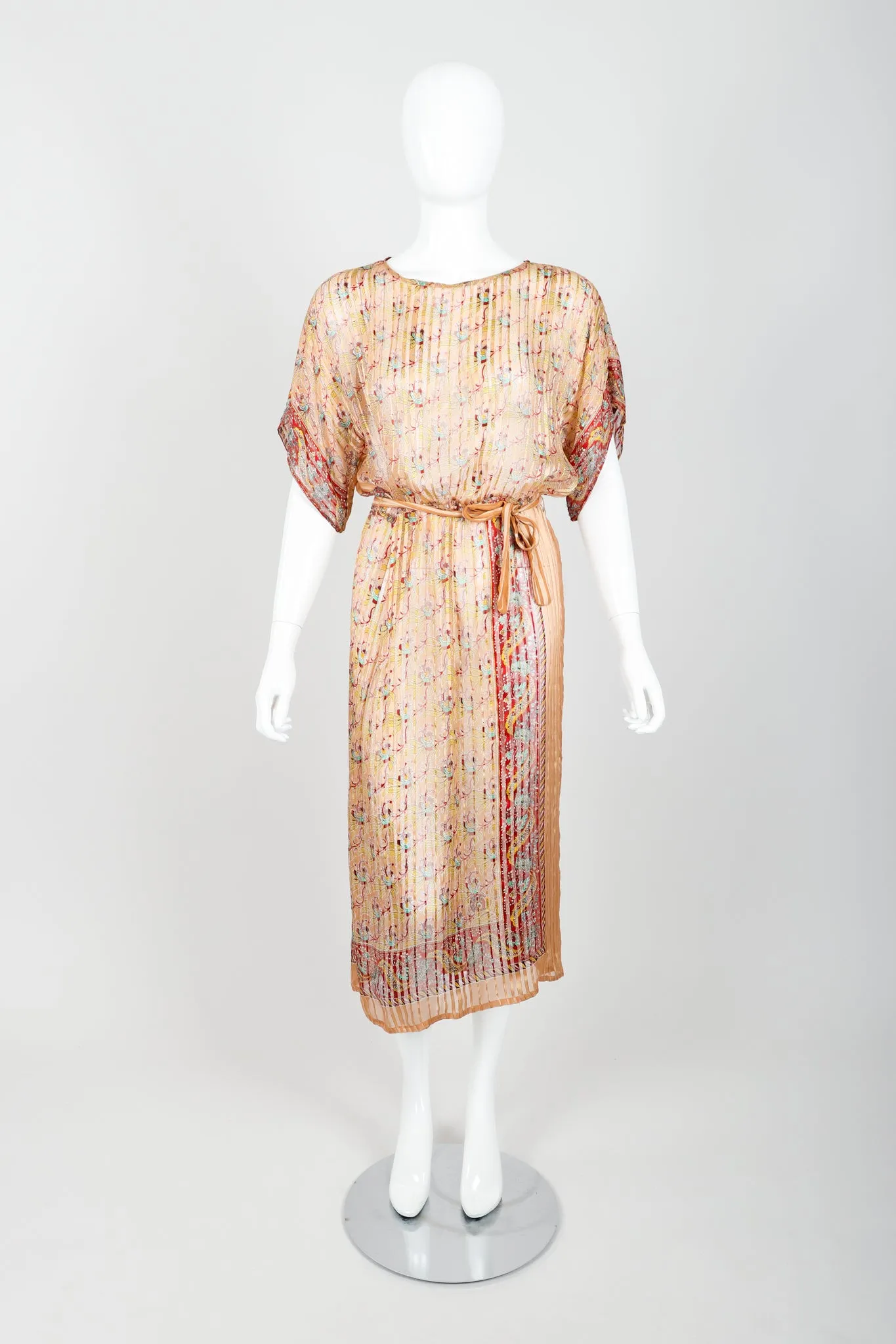 Sheer Stripe Sarong Dress