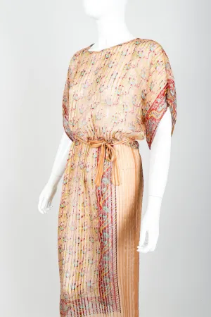 Sheer Stripe Sarong Dress