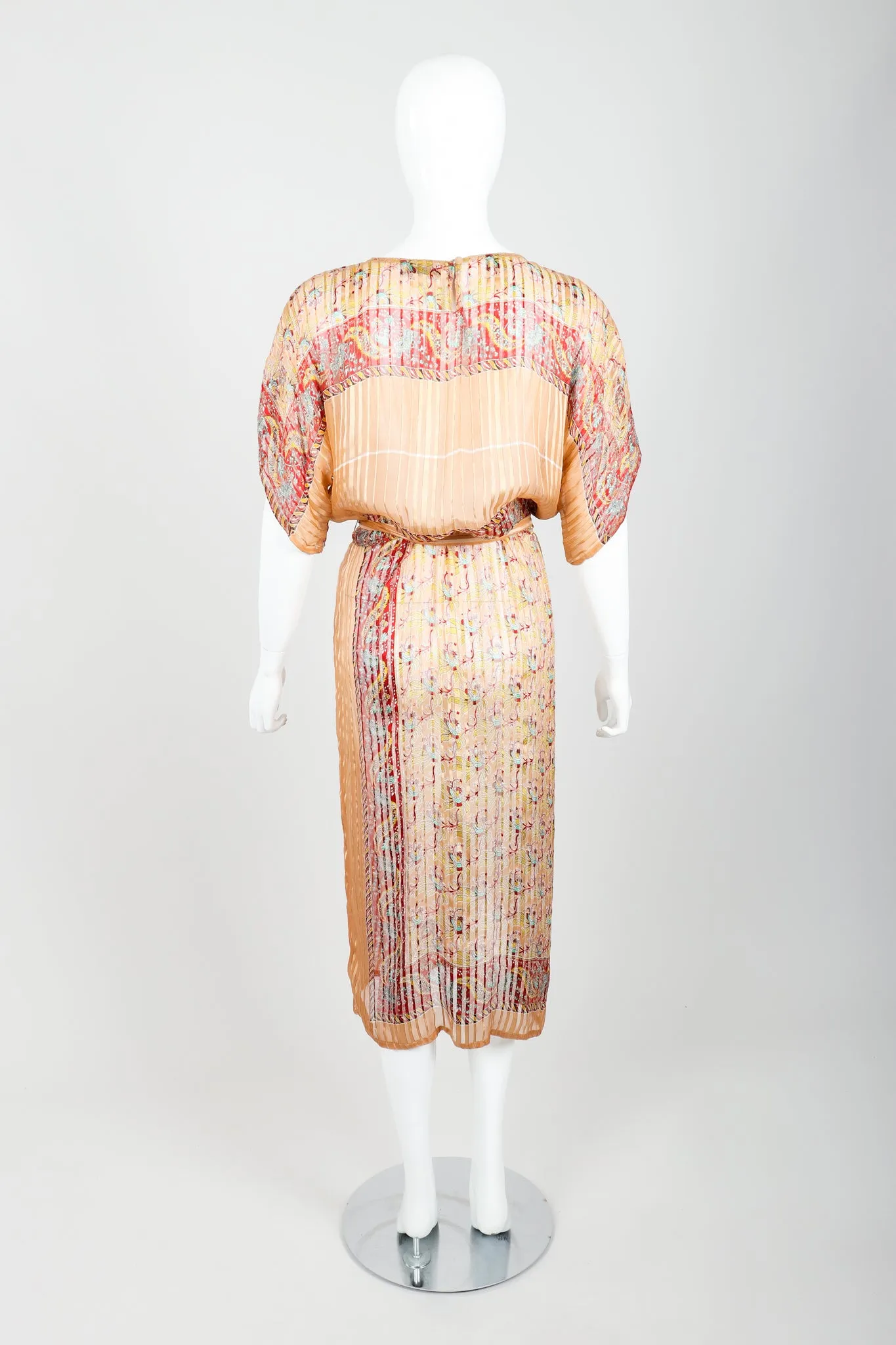 Sheer Stripe Sarong Dress