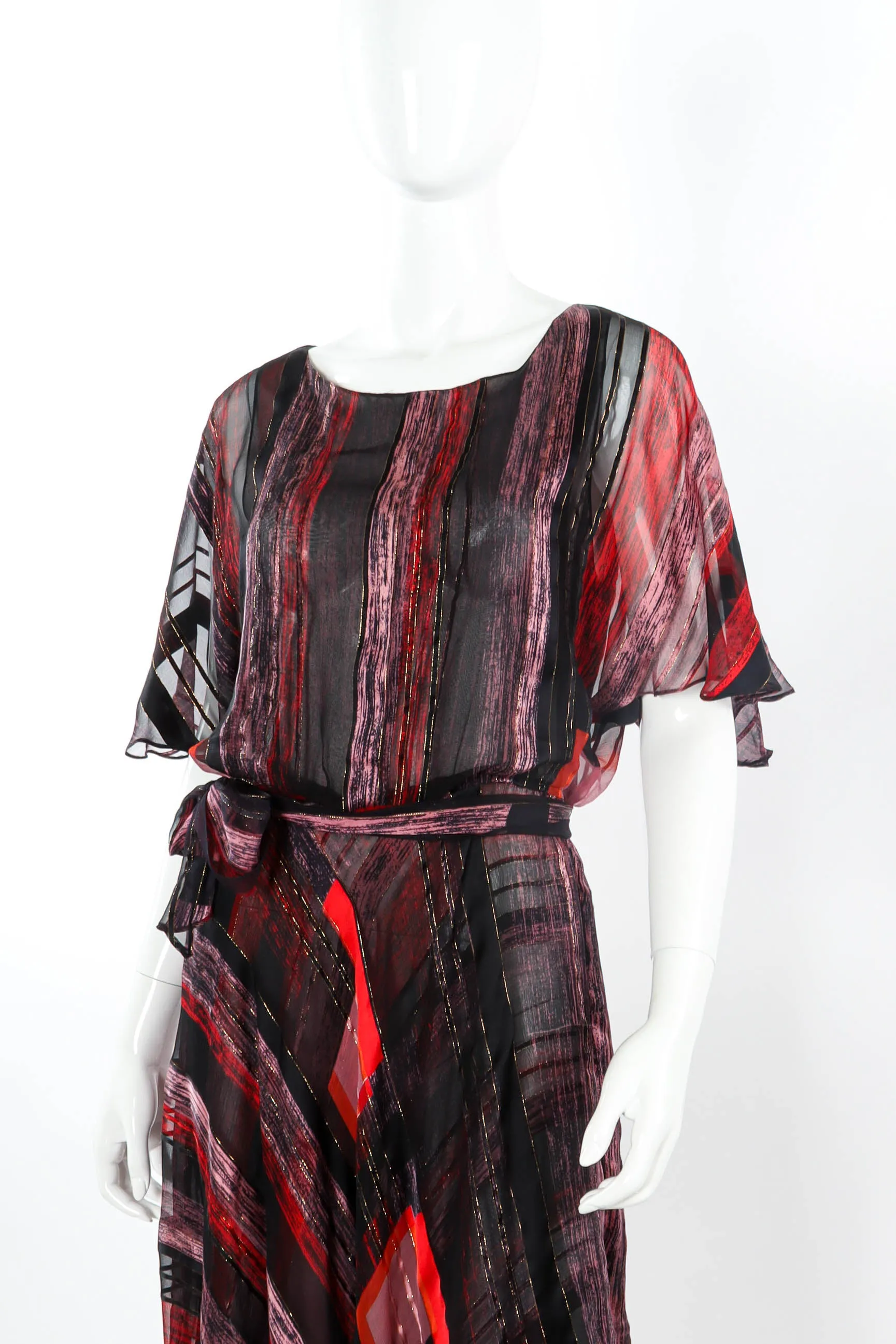 Sheer Stripe Tunic Dress