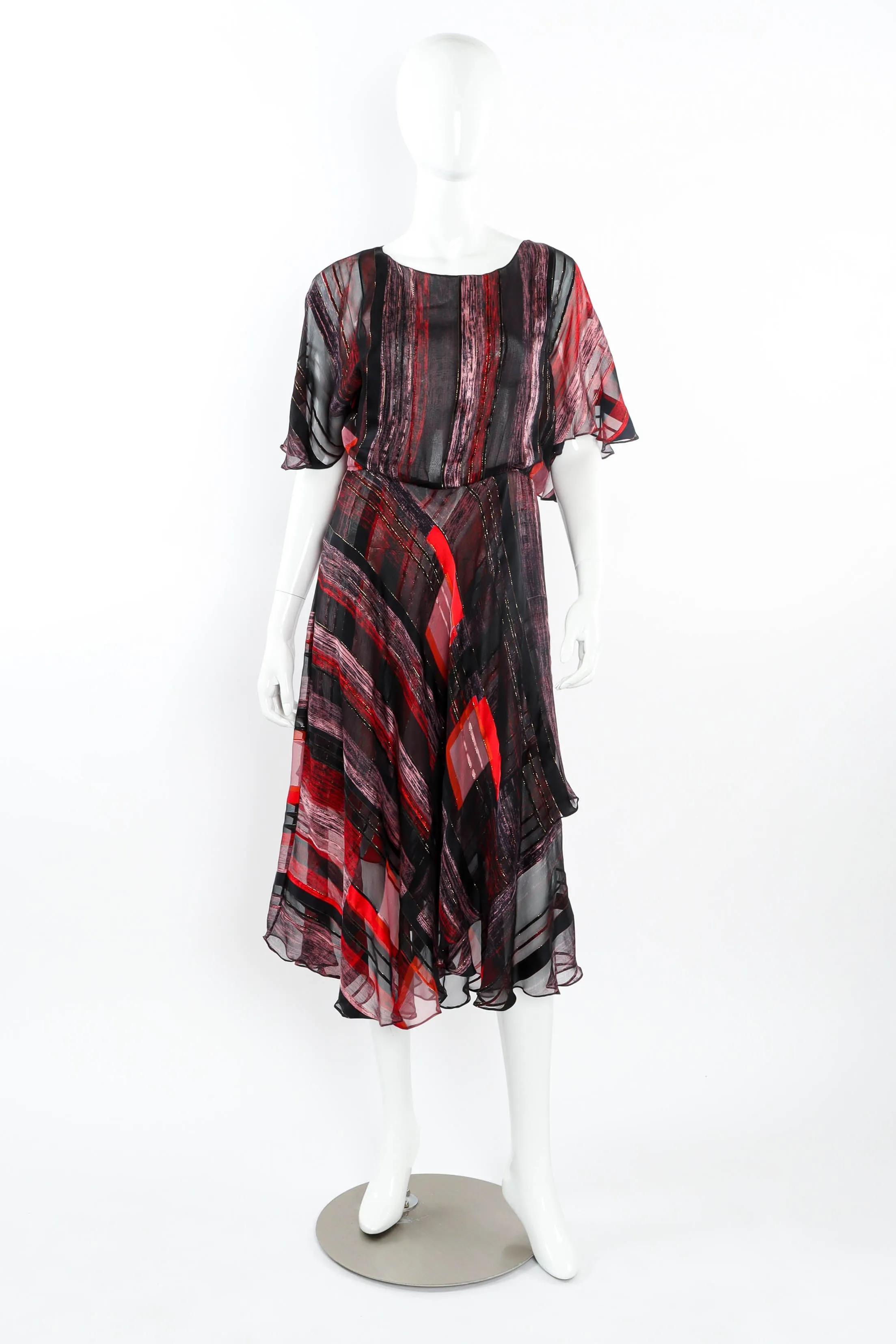Sheer Stripe Tunic Dress