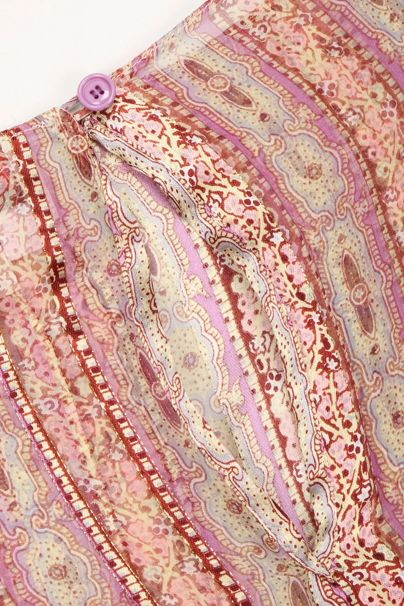 Sheer Striped Silk Dolman Dress