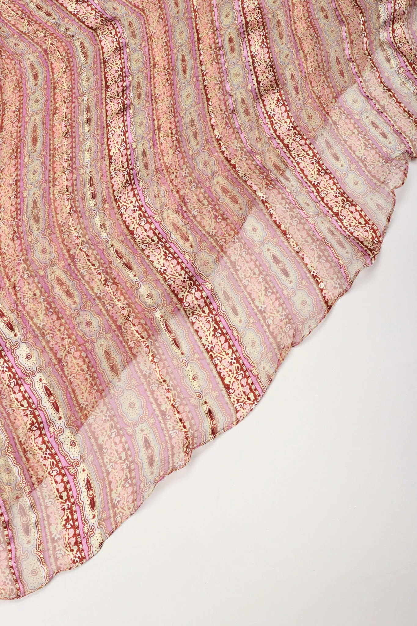 Sheer Striped Silk Dolman Dress
