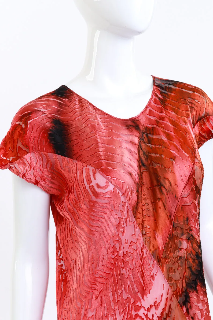 Shibori Silk Burnout Maxi Dress