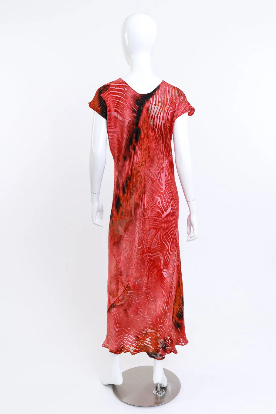 Shibori Silk Burnout Maxi Dress