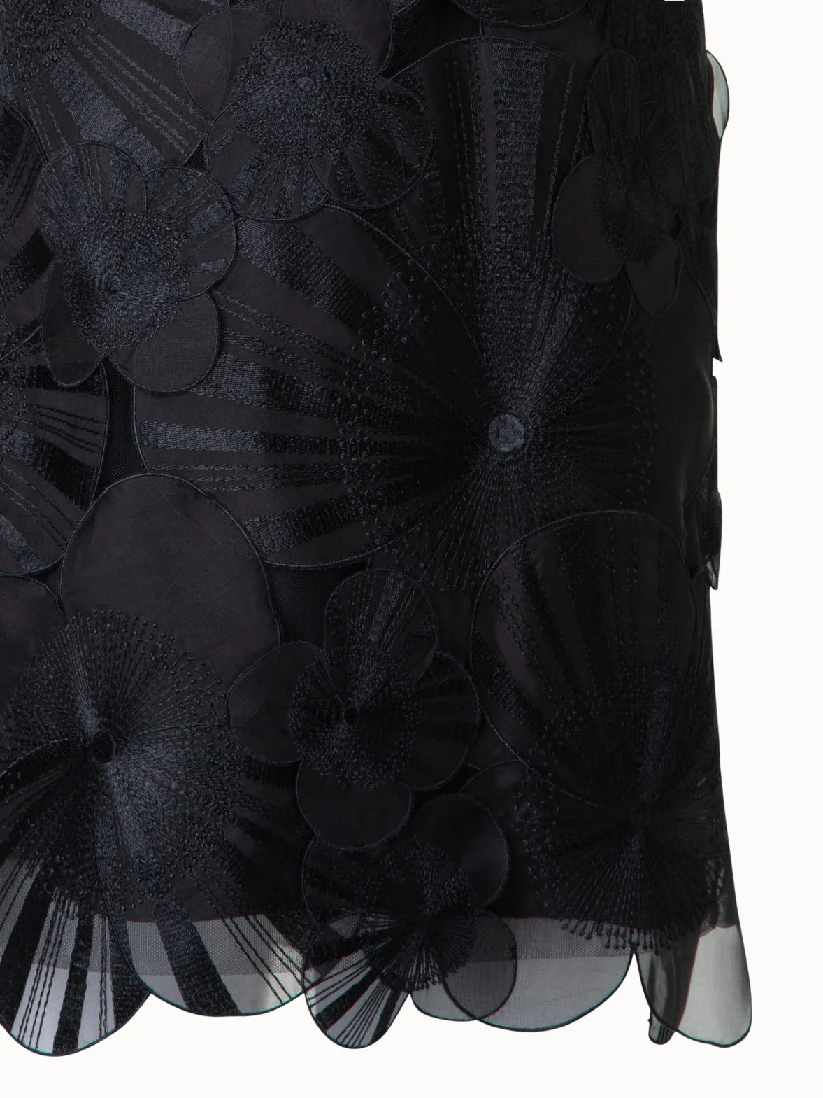 Short Sheath Dress with Poppy Embroidery