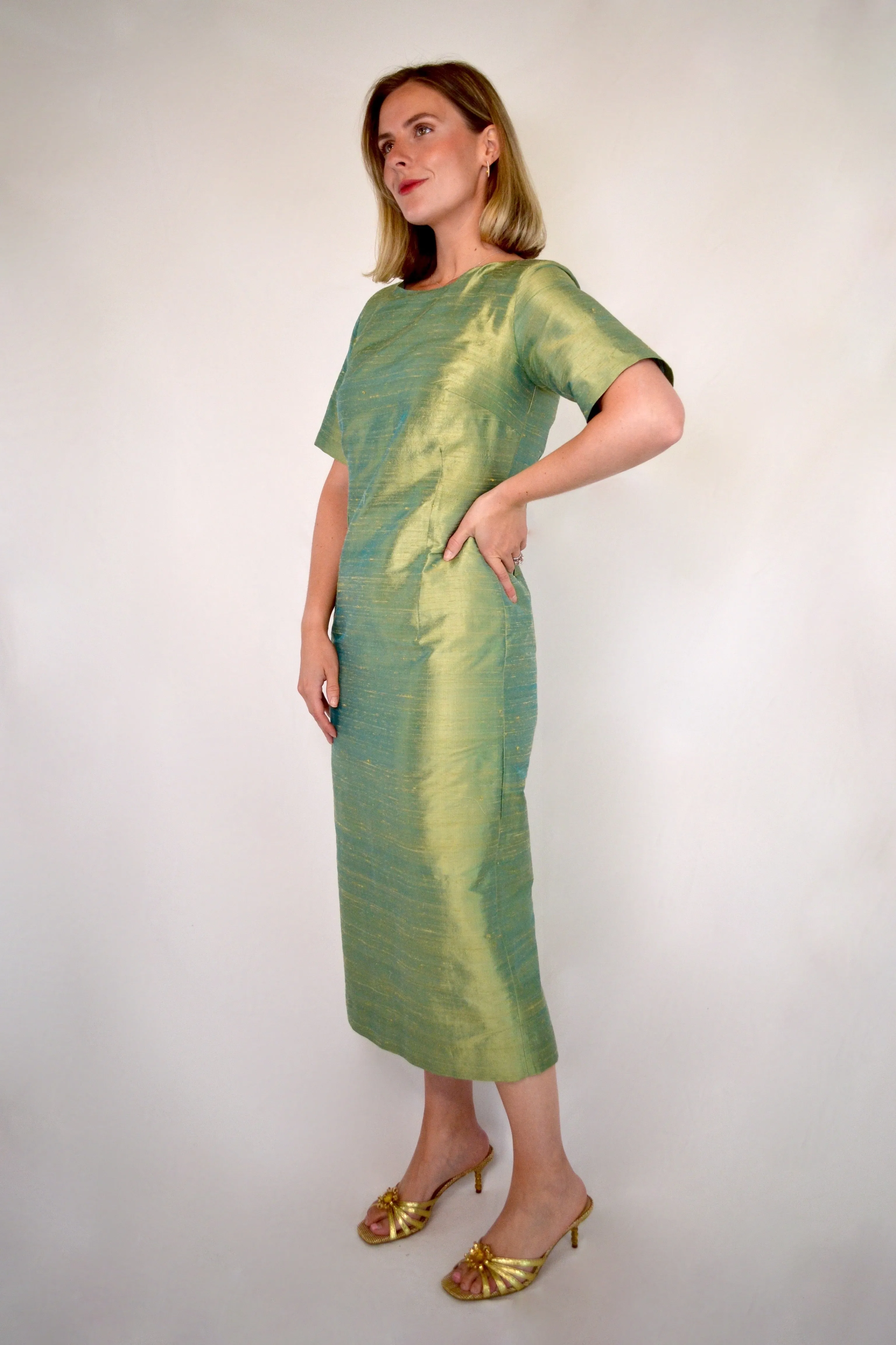 Short Sleeved Sheath Dress- 7 Colors