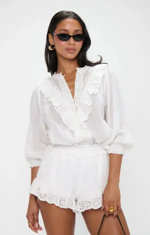 Show Me Your Mumu | French Blouse {White Eyelet}