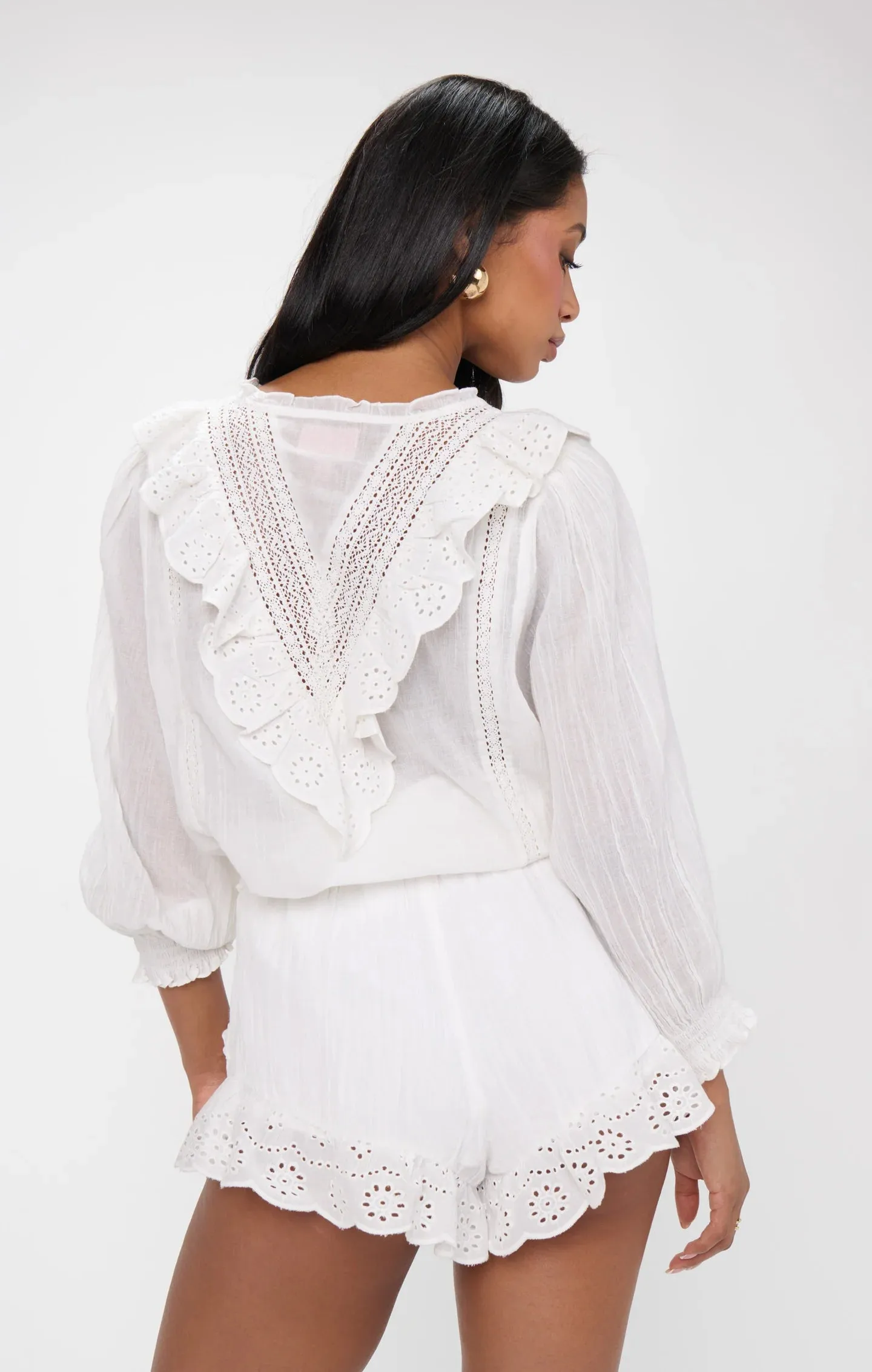 Show Me Your Mumu | French Blouse {White Eyelet}