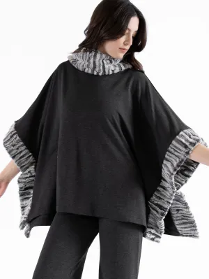 Sian Cowl Neck Square Poncho