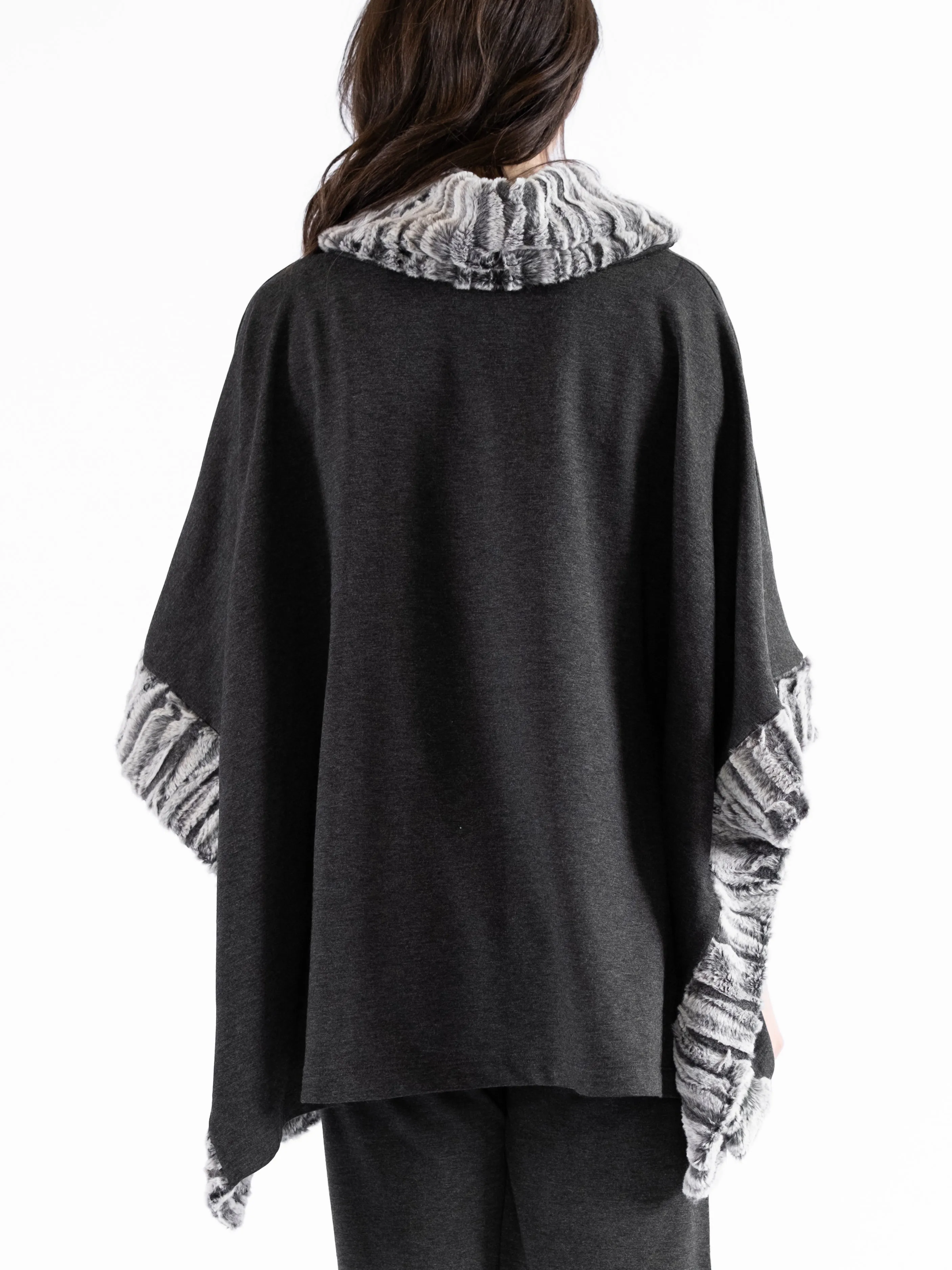 Sian Cowl Neck Square Poncho