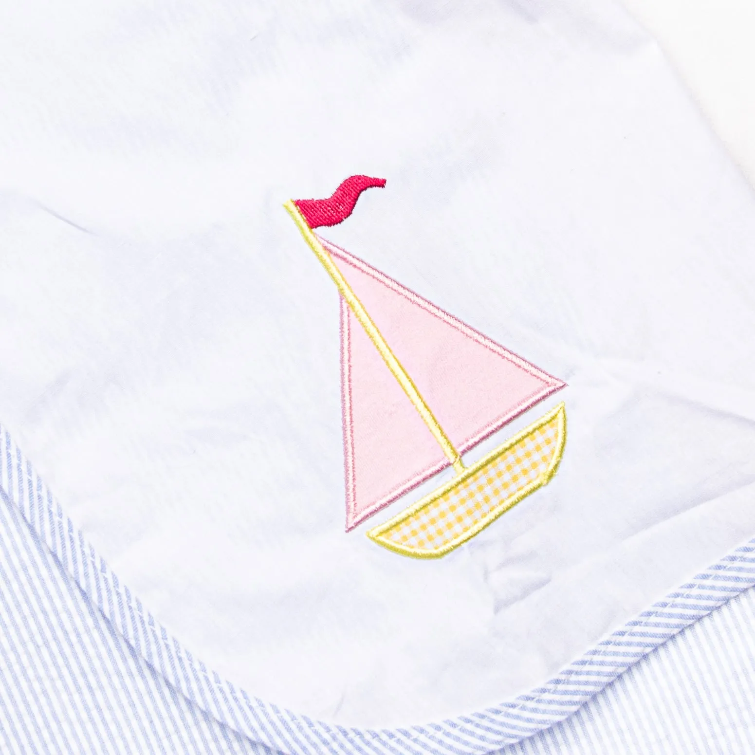Sight to Sea Applique Dress, Blue