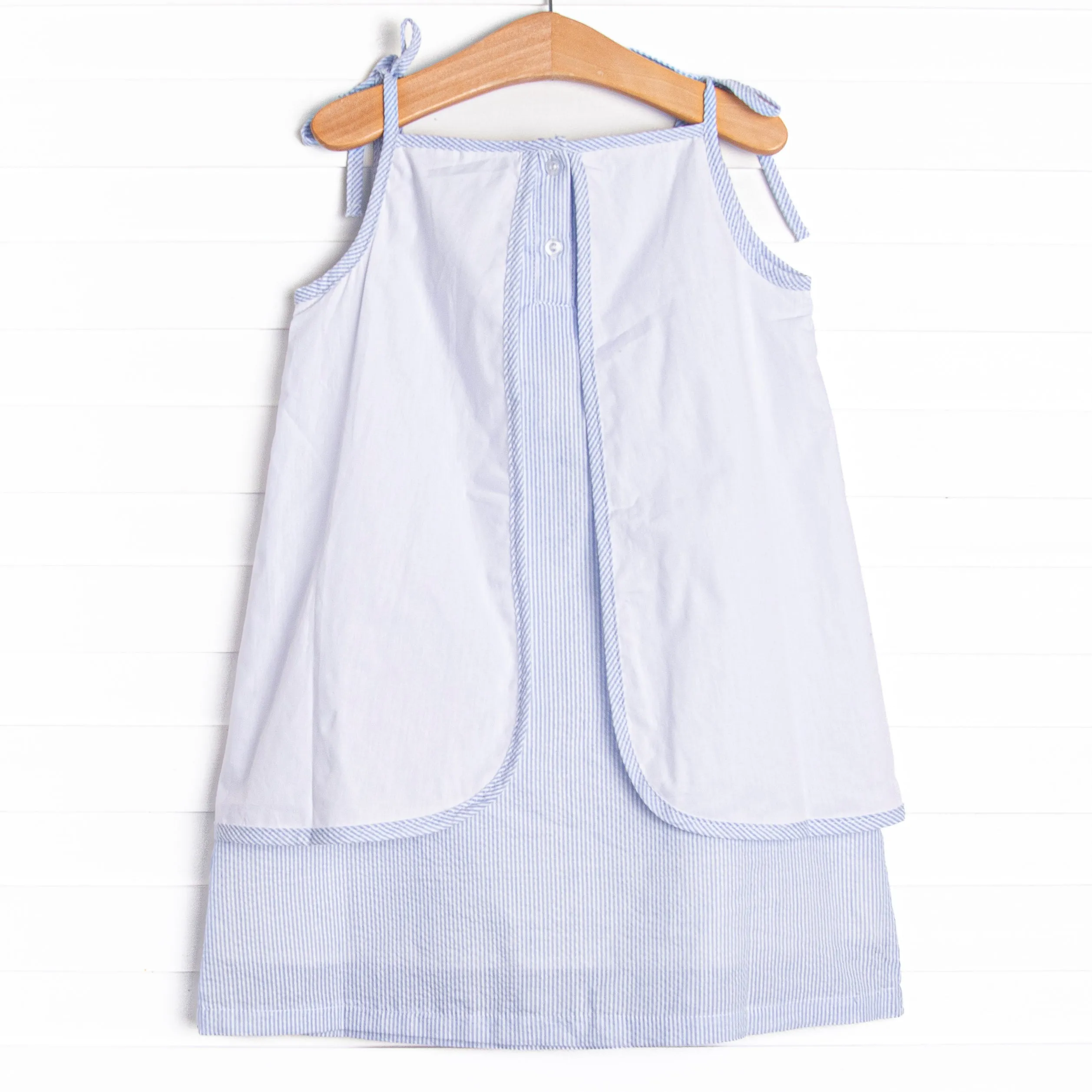 Sight to Sea Applique Dress, Blue