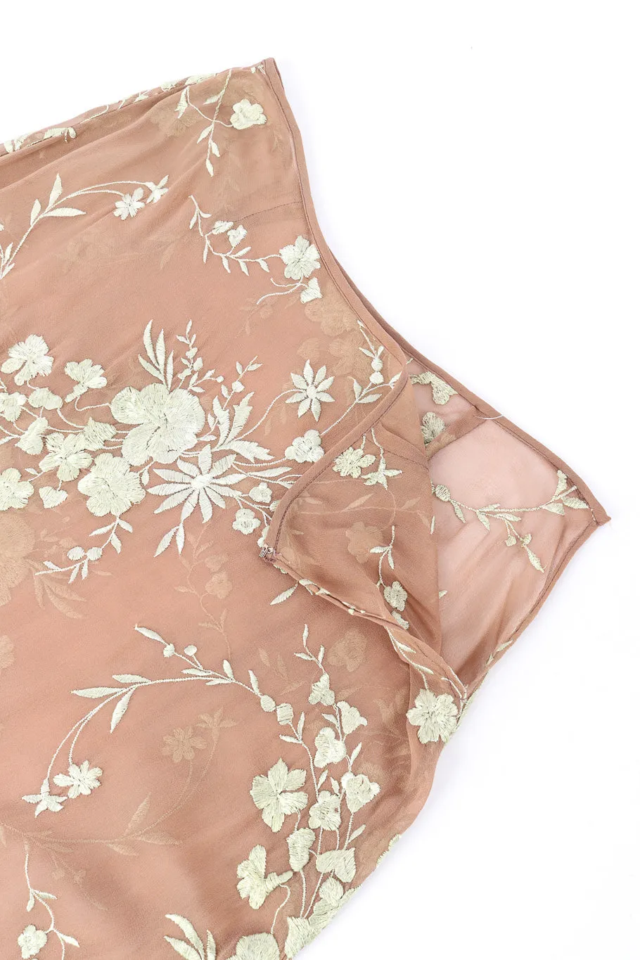 Silk Chiffon Floral Skirt