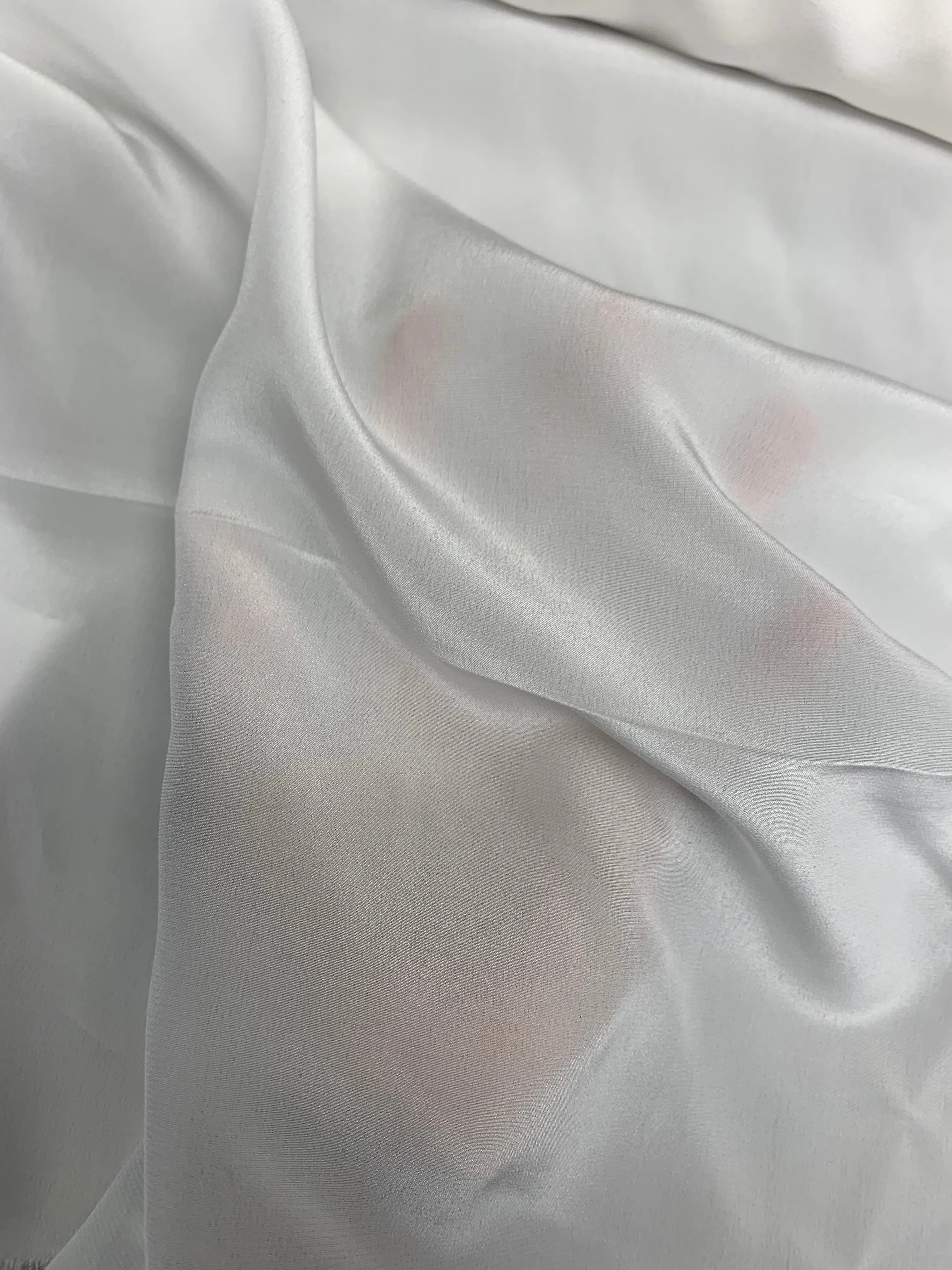 Silk Crepe De Chine - White