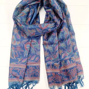 SILK FRINGED SARONG/ SCARF 100x180CM