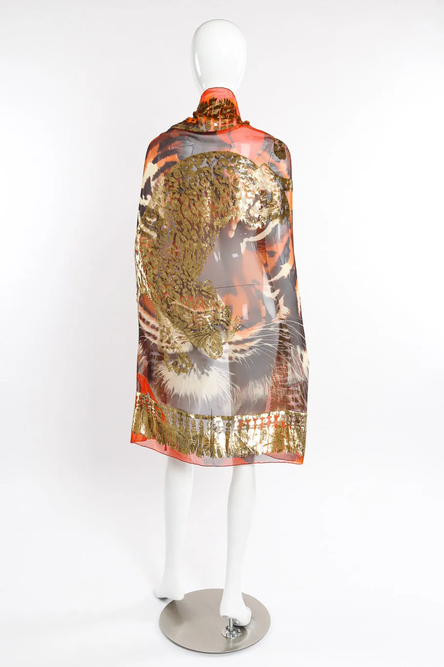 Silk Lamé Tiger Scarf