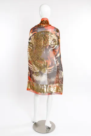Silk Lamé Tiger Scarf