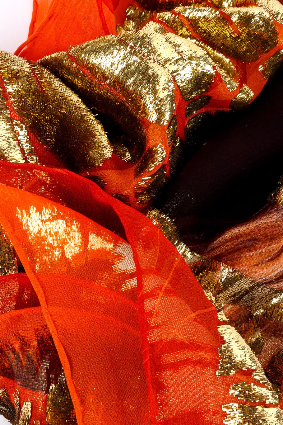 Silk Lamé Tiger Scarf