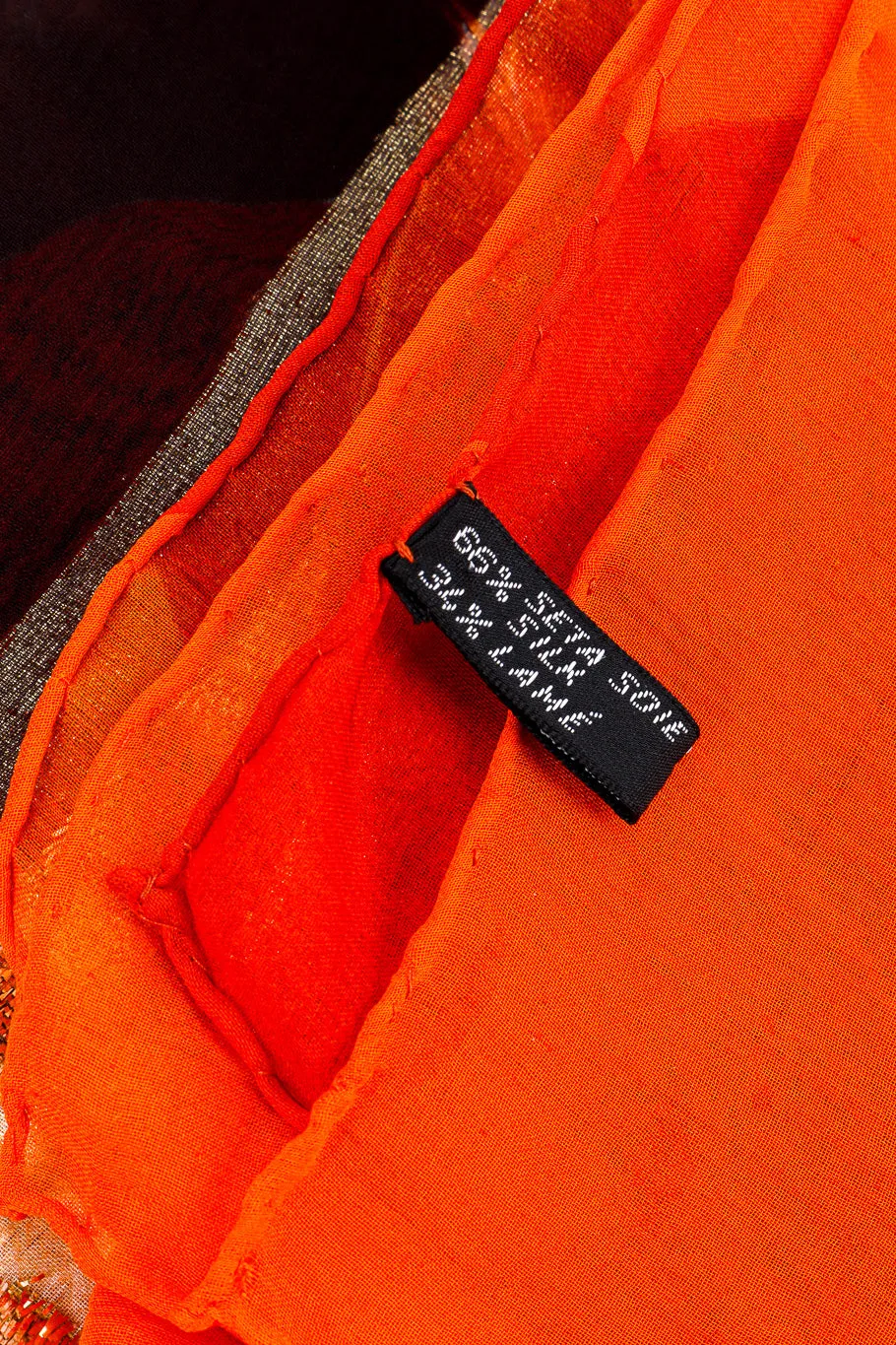 Silk Lamé Tiger Scarf