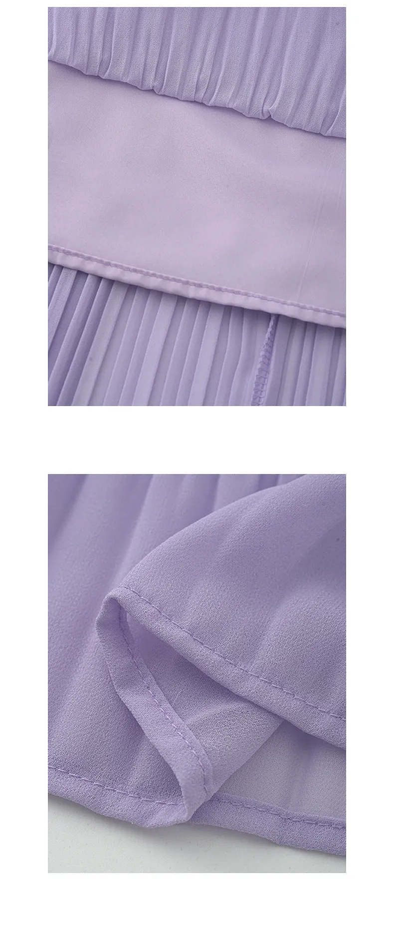 Silk pleated skirt