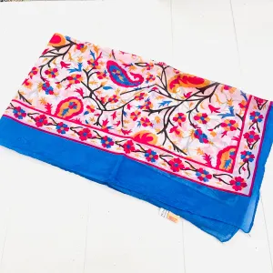 SILK PRINTED SCARF 60X180cm