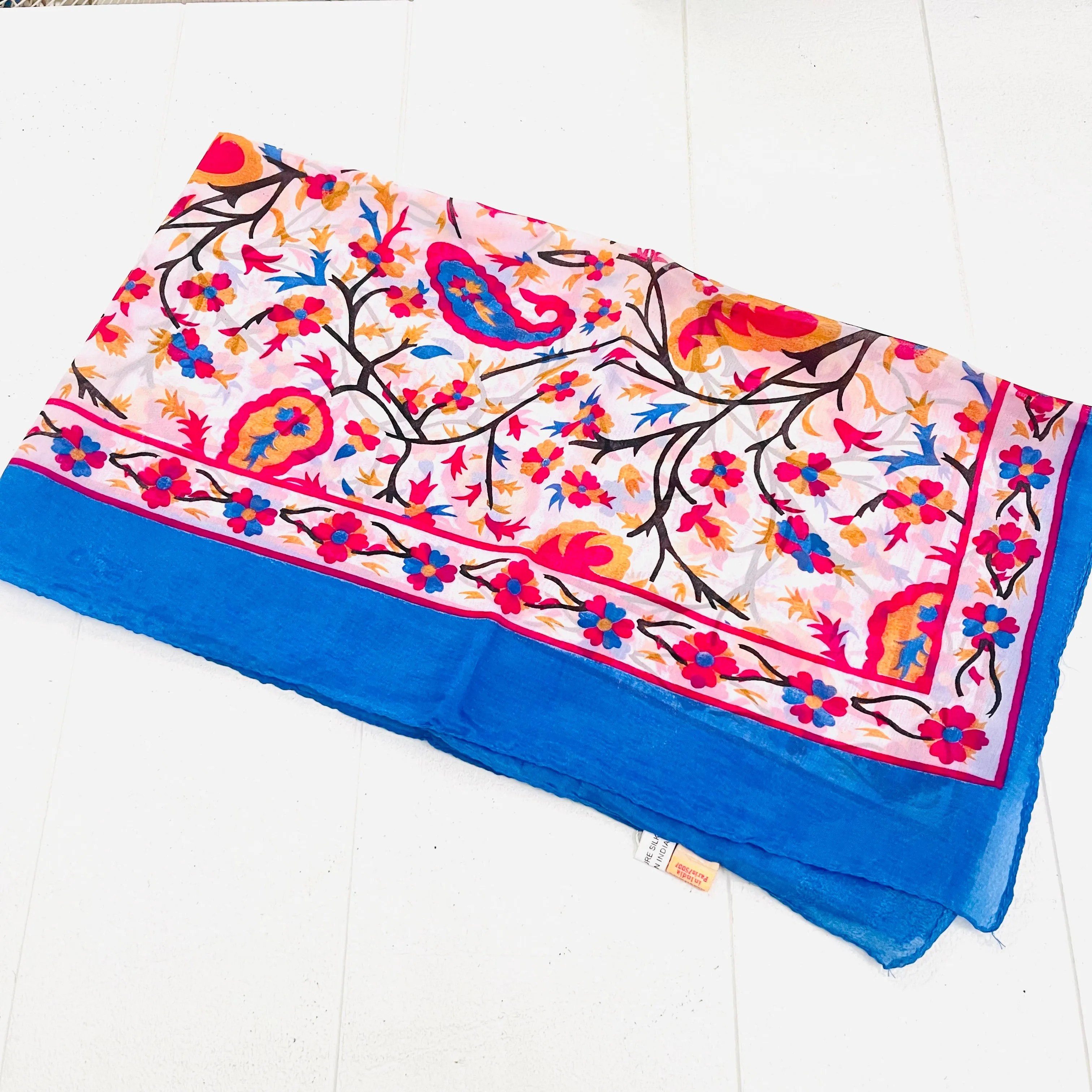 SILK PRINTED SCARF 60X180cm