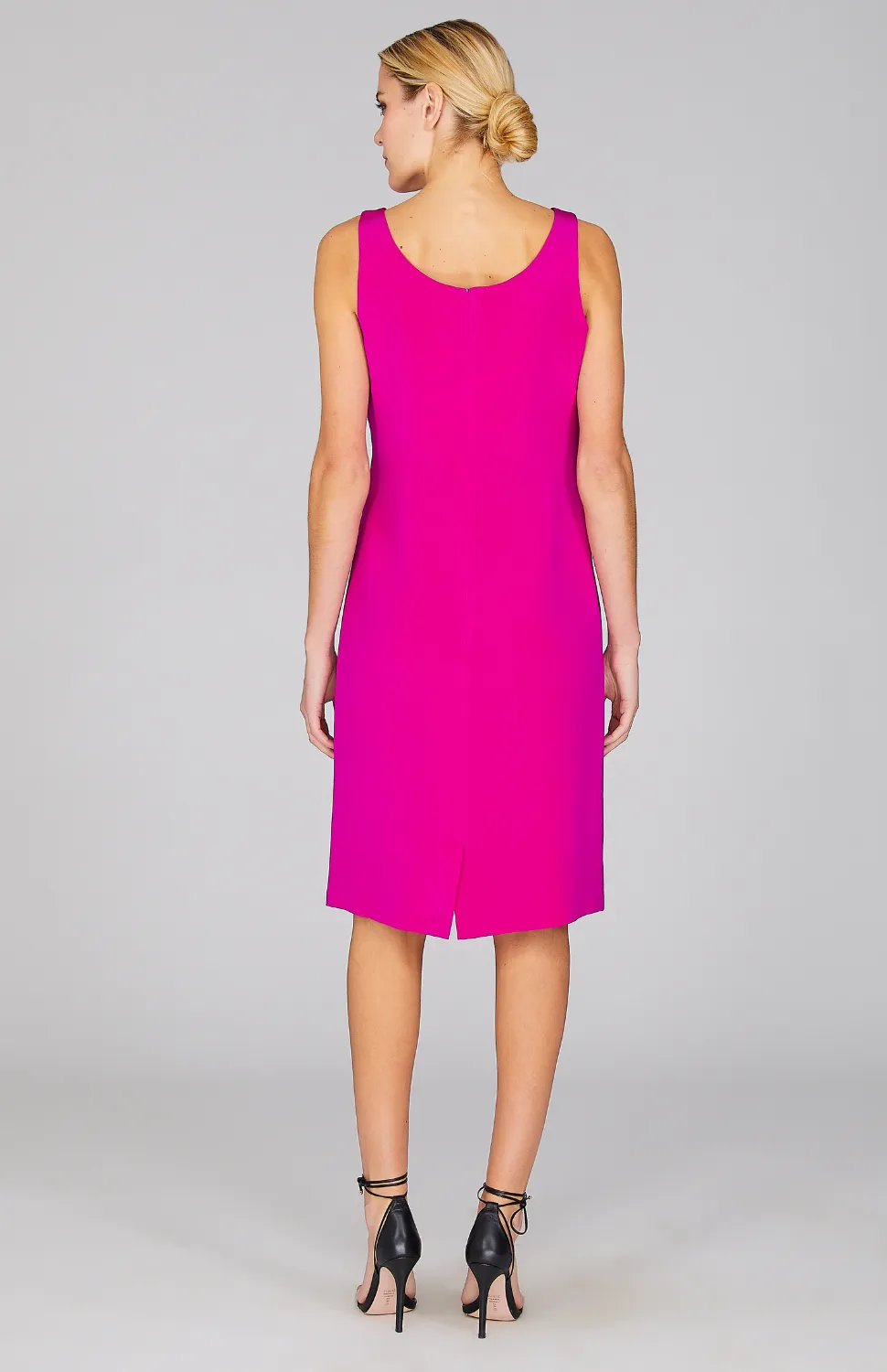Silk Scoop Neck Sheath Dress