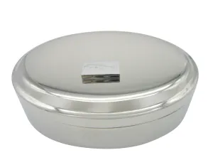 Silver Toned Etched Puffer Fugu Fish Pendant Oval Trinket Jewelry Box