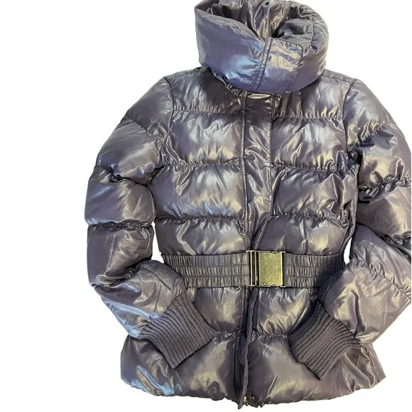 Sisley Purple Puffer jacket  size 40 (medium)