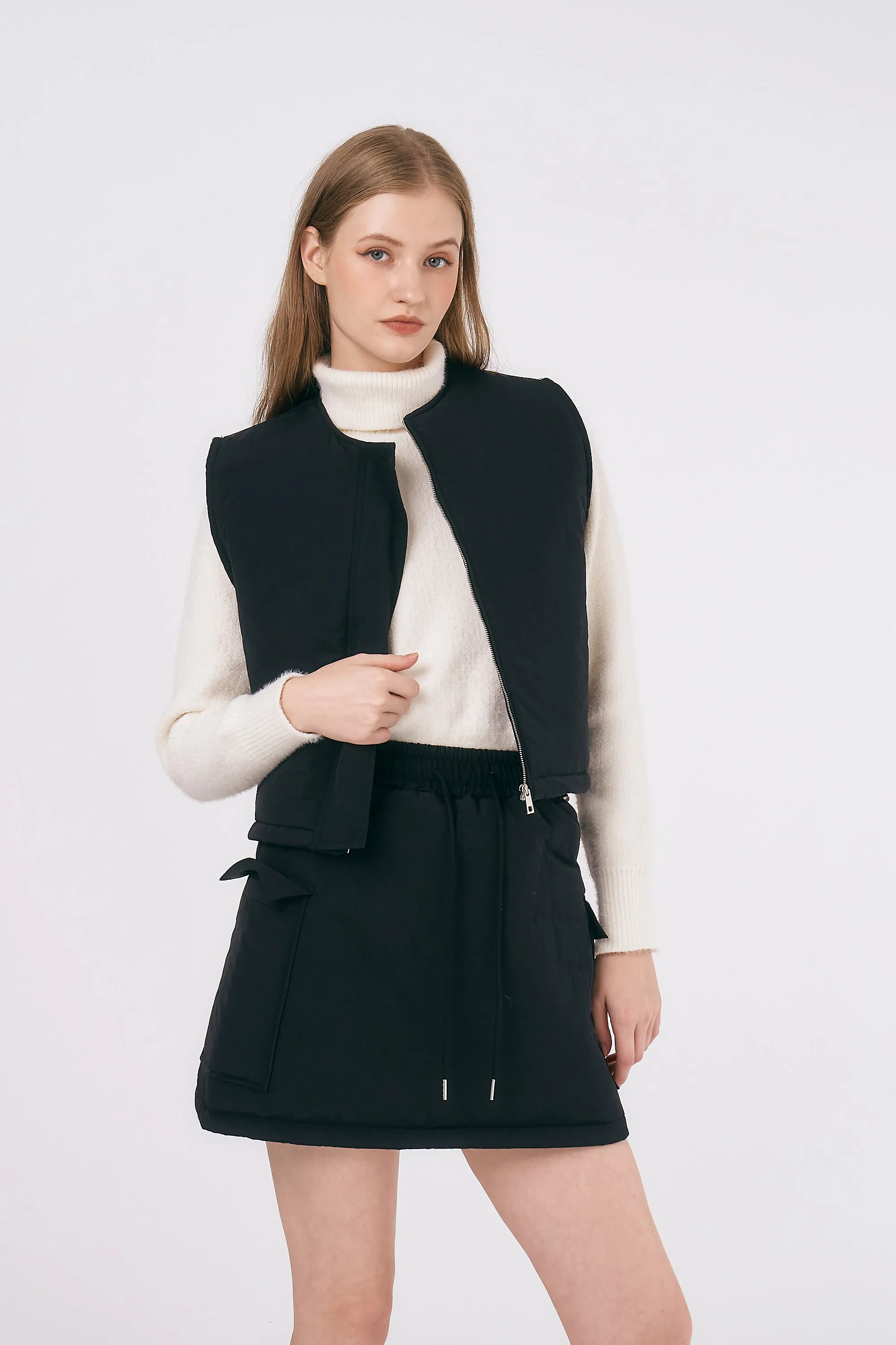 Skylar Nylon Cropped Vest
