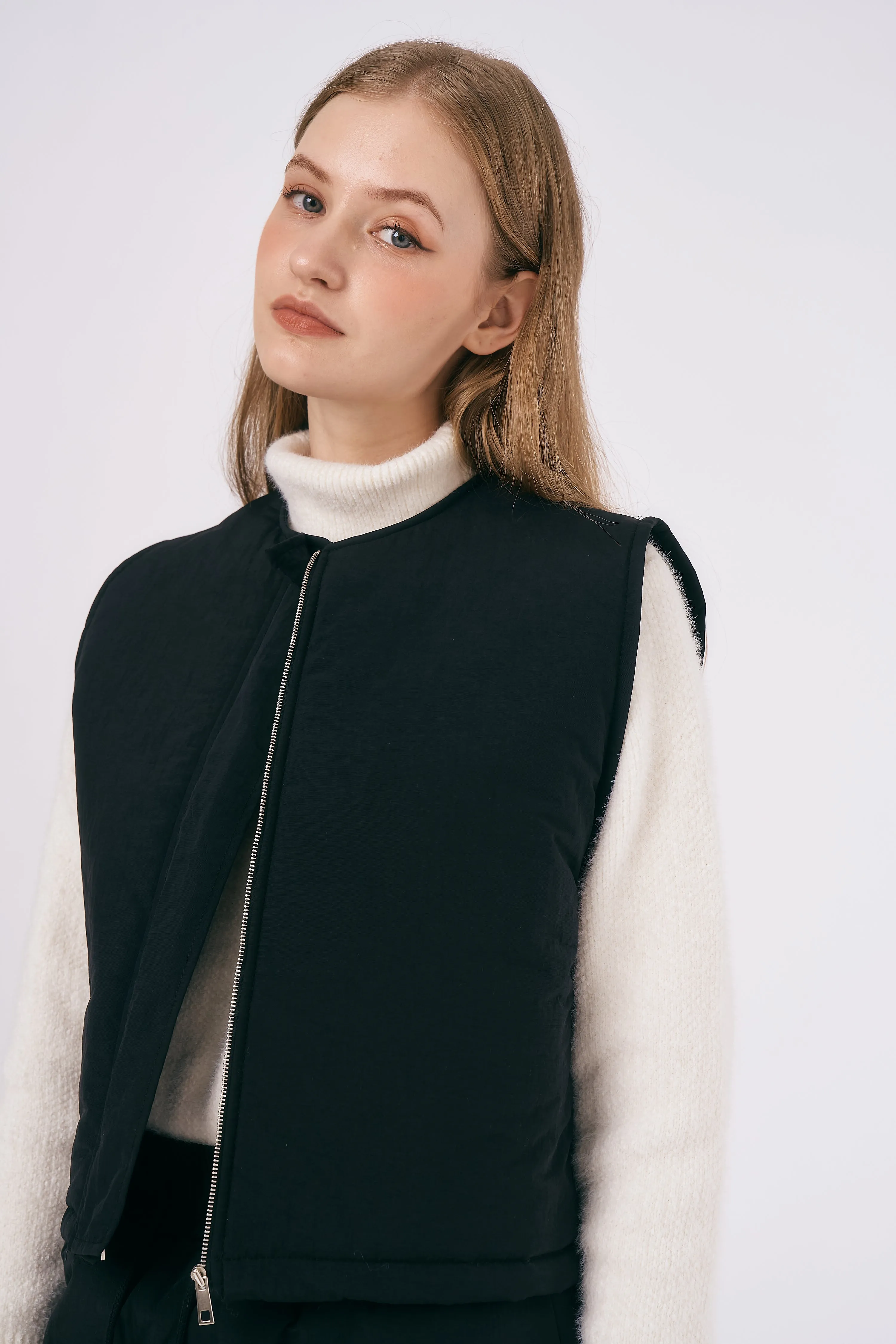 Skylar Nylon Cropped Vest