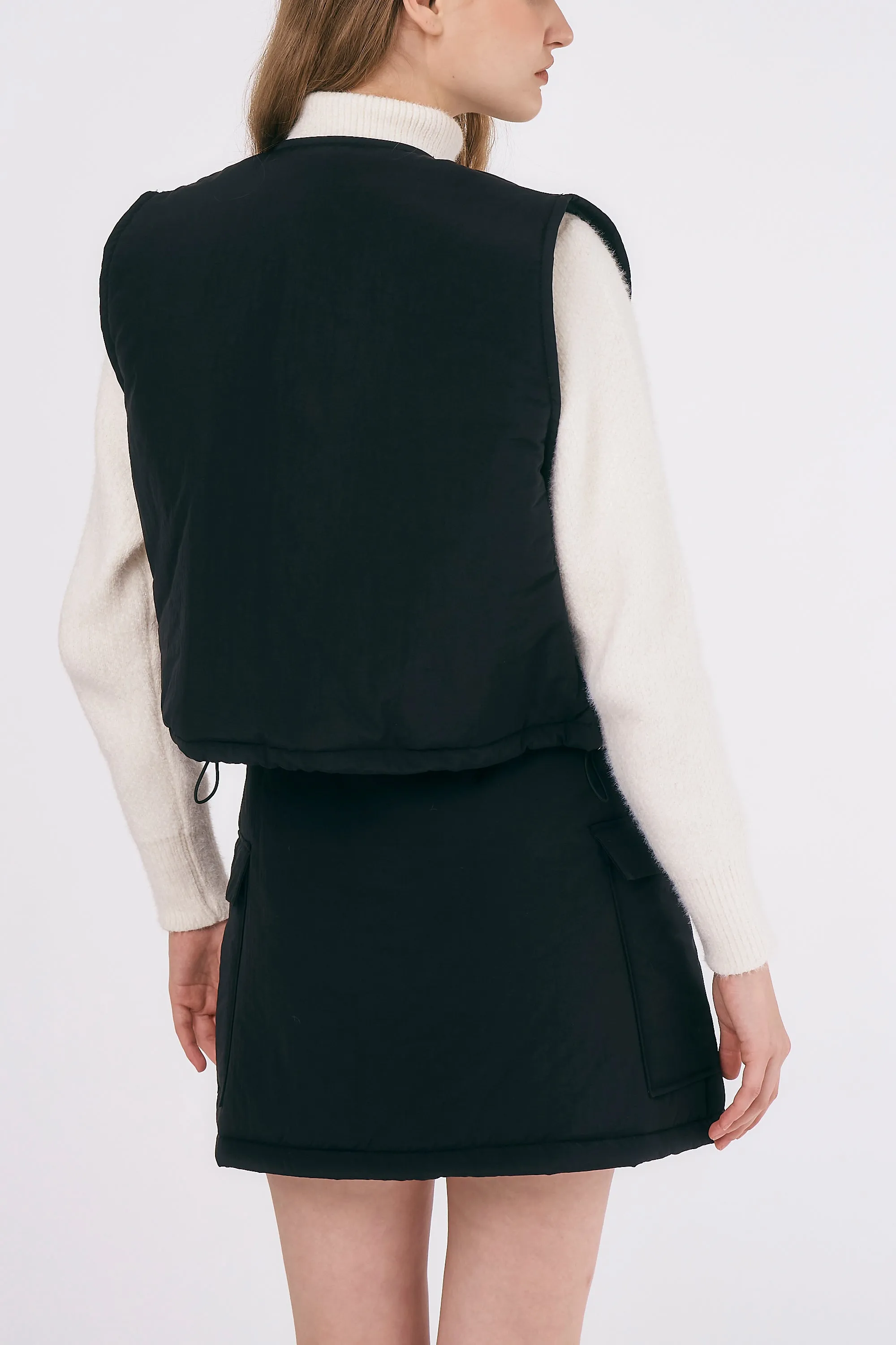 Skylar Nylon Cropped Vest