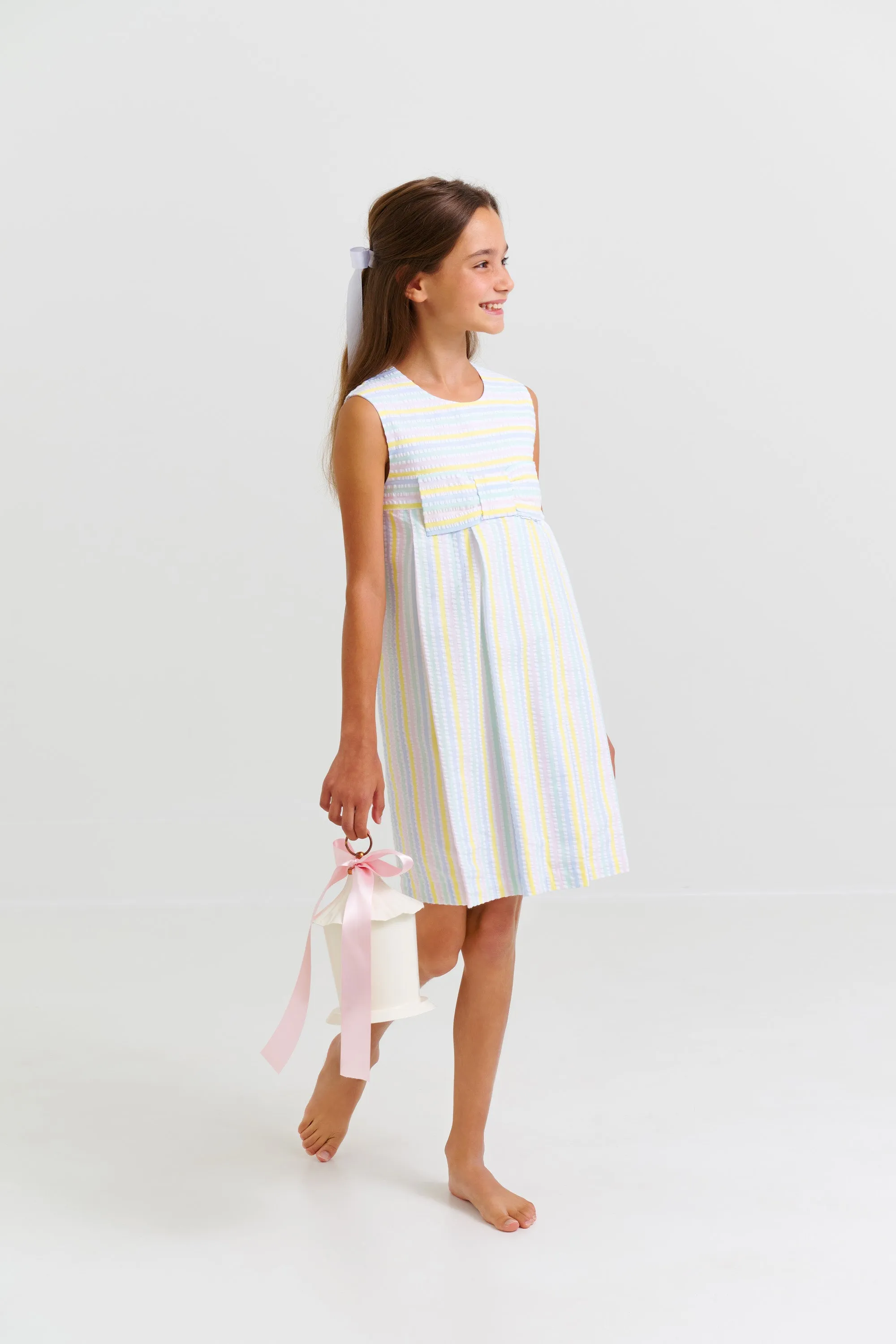 Sleeveless Darcy Dress - Siesta Key Seersucker