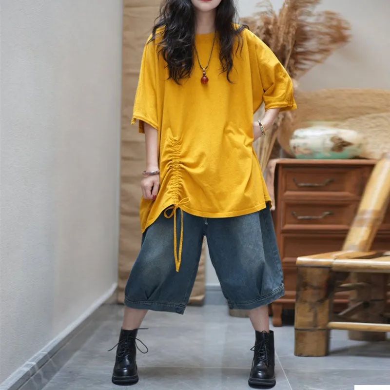 soft cotton half-sleeve office blouses