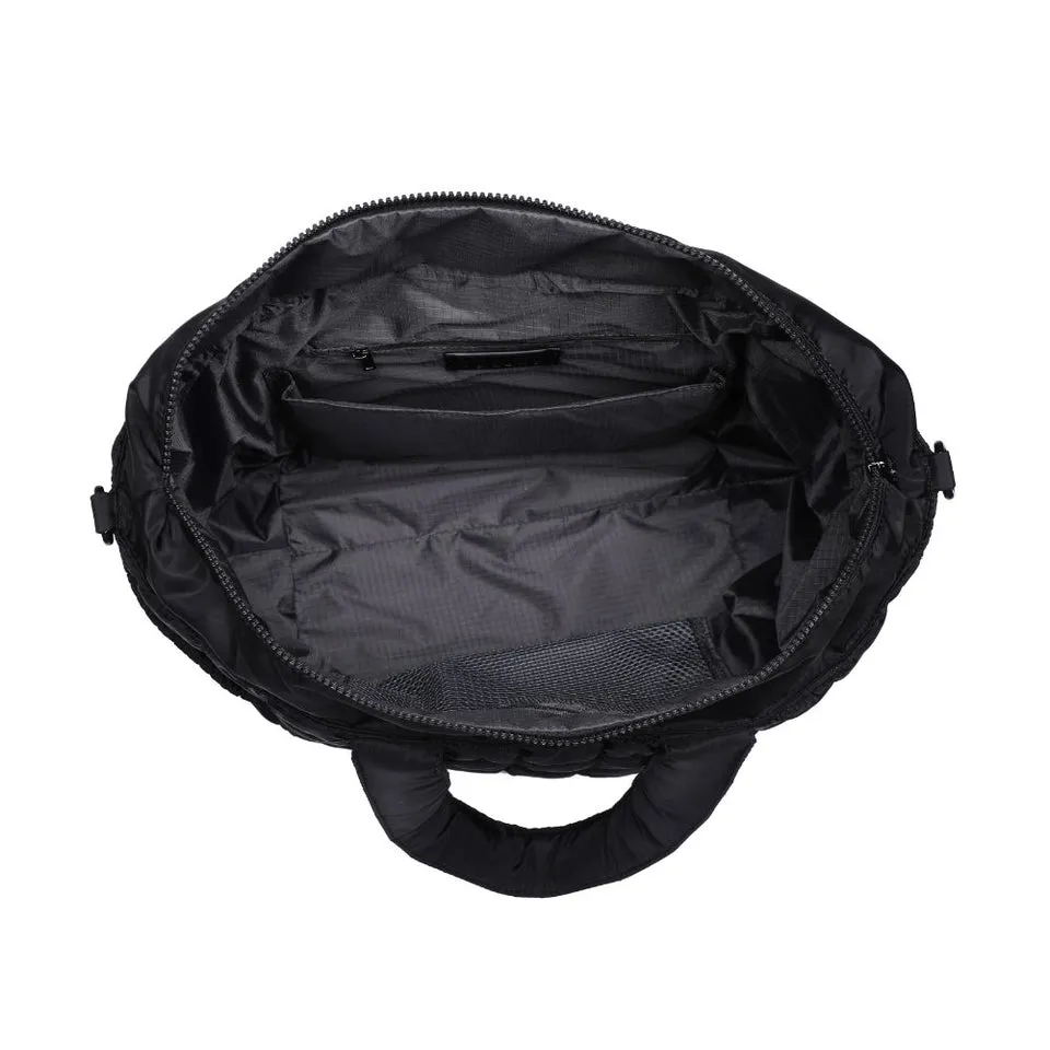 Sol and Selene - Dreamer Quilted Puffer Nylon Tote (Black)
