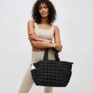 Sol and Selene - Dreamer Quilted Puffer Nylon Tote (Black)