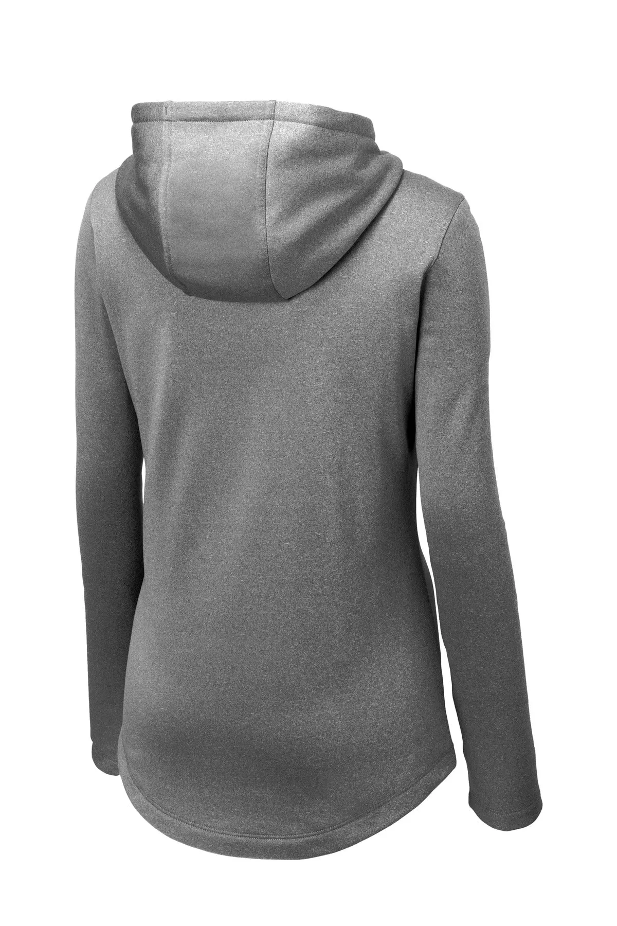 Sport-Tek  Women's PosiCharge  Sport-Wick  Heather Fleece Hooded Pullover. LST264 Black Heather