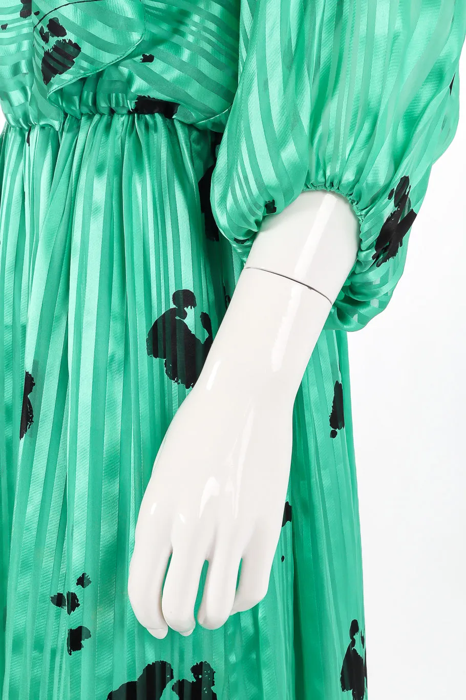 Spotted Silk Maxi Dress