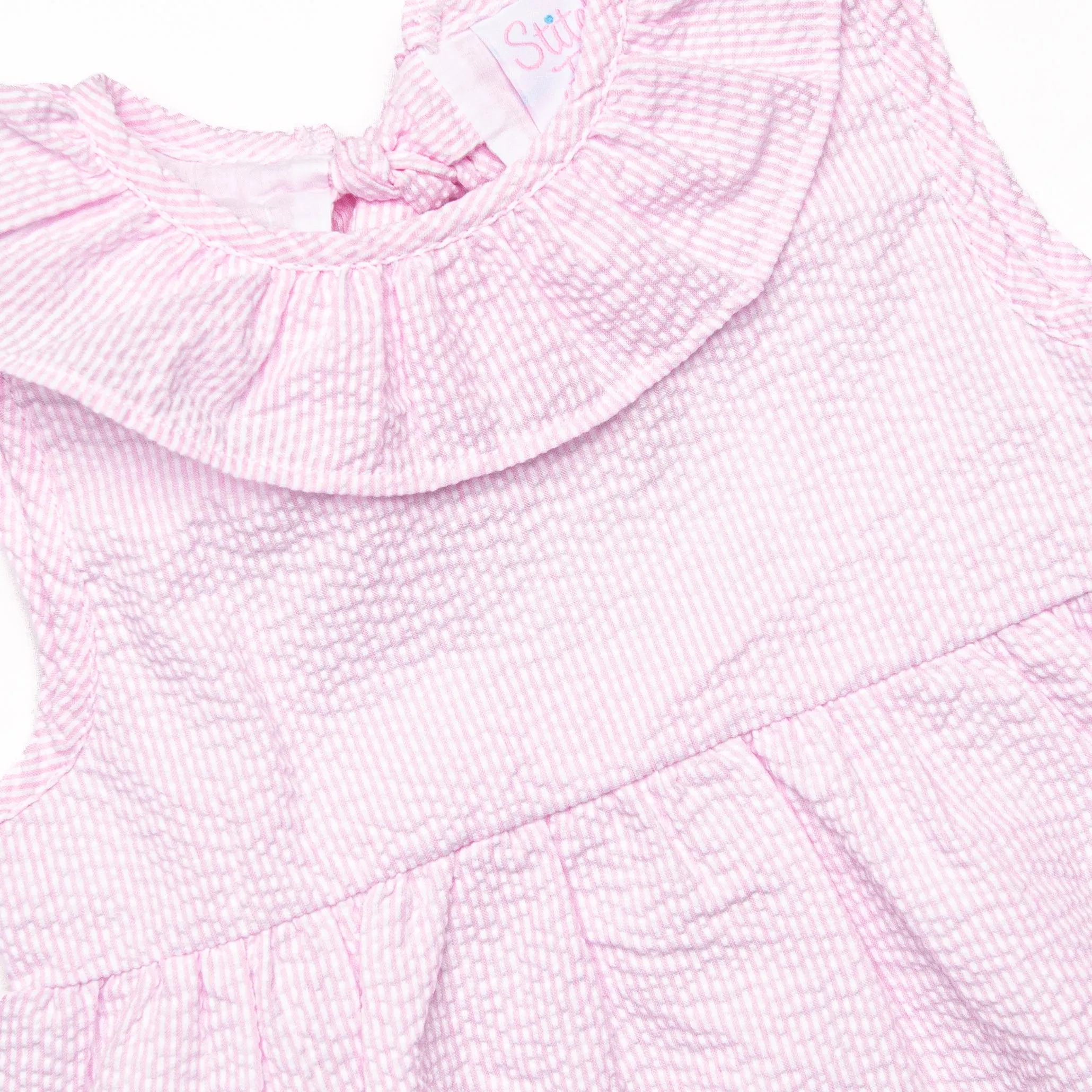 Spring Seersucker Dress, Pink