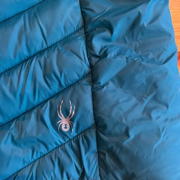 SPYDER Long Quilted Puffer Coat Boundless Blue XS
