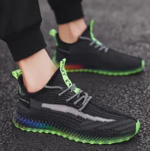 Summer 4D Print Flying Weave Men's Shoes lightweight walking sneakers Color Fruit Frozen Bottom Shoes Breathable zapatillas