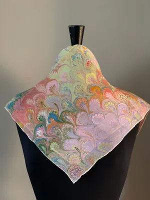 Summer Bouquet Pattern 21x21 Square Habotai silk. Wear this unique piece in your hair, as a neckerchief, pocket square, or accessorize your dog.