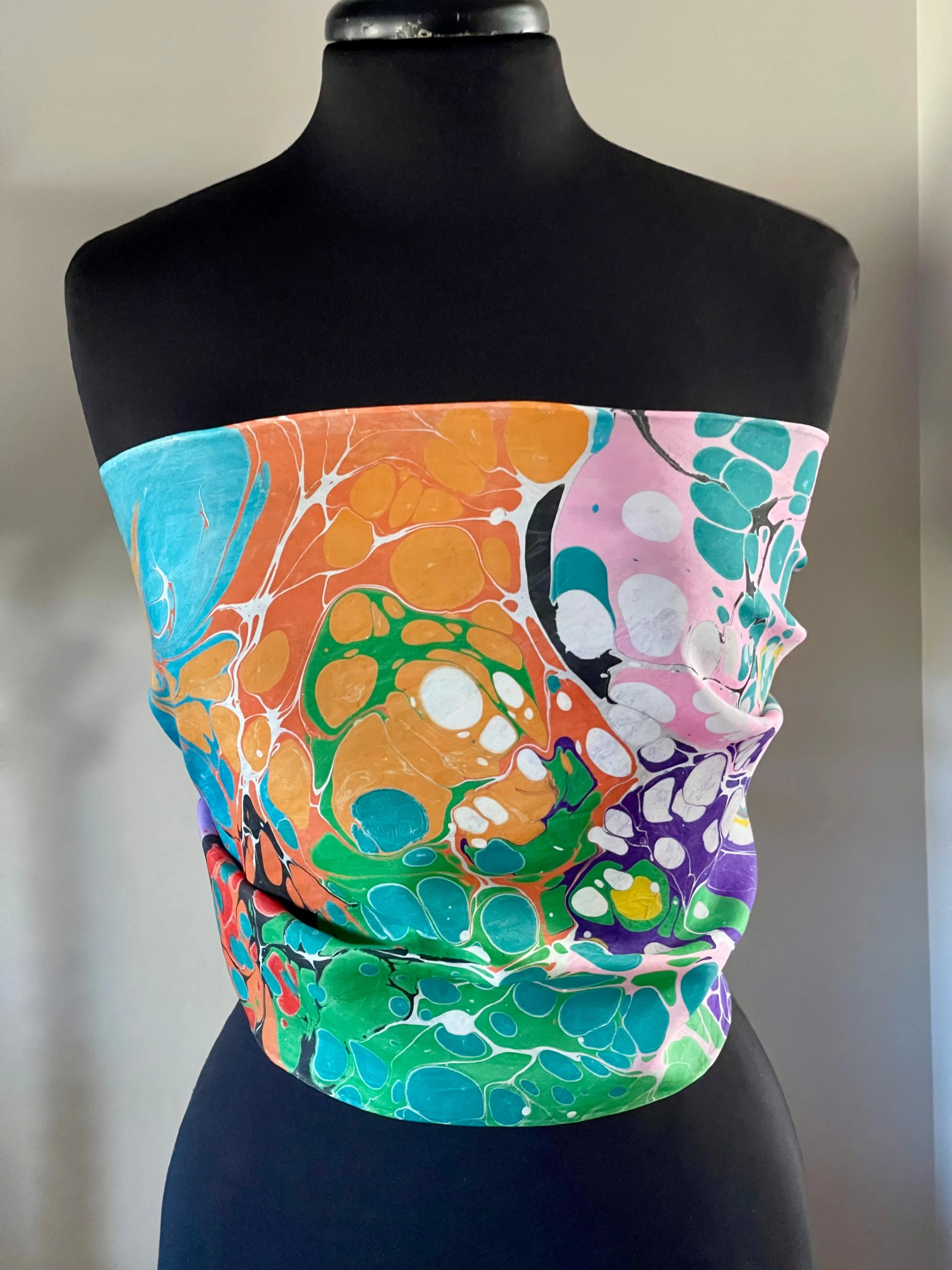 Summer Color Random Patterned Habotai Silk