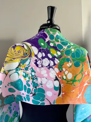 Summer Color Random Patterned Habotai Silk
