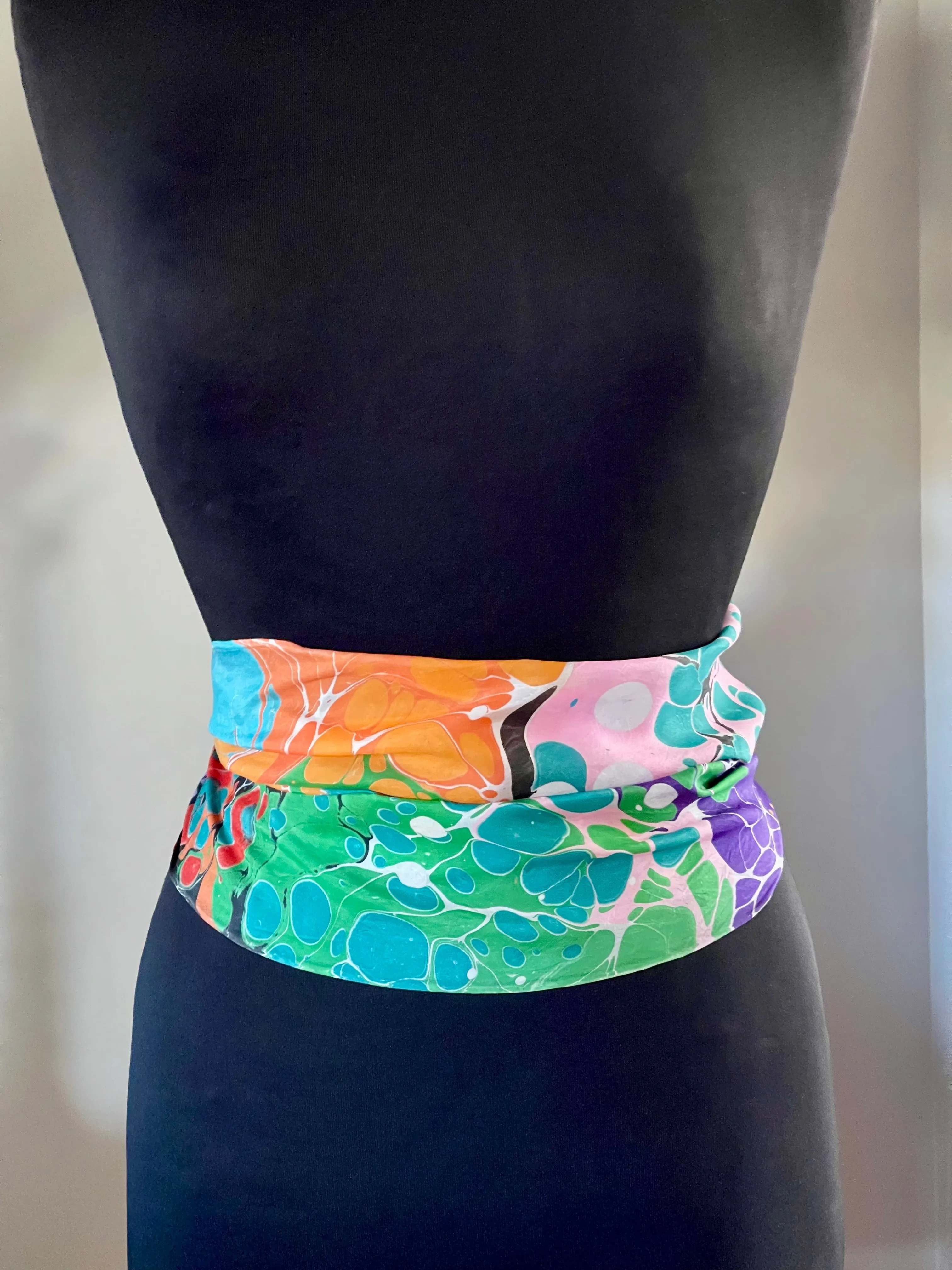 Summer Color Random Patterned Habotai Silk