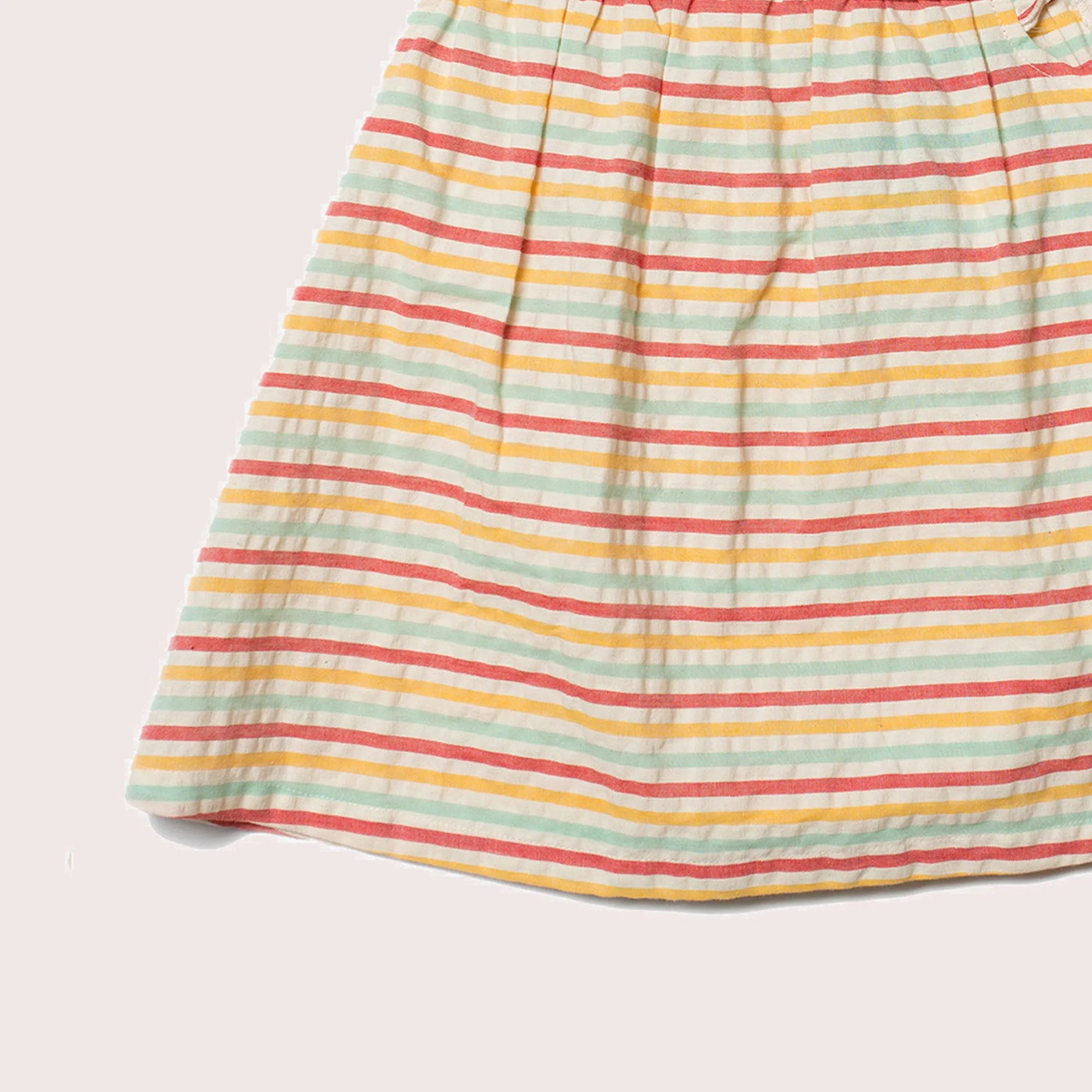 Sunset Stripe Frill Dress