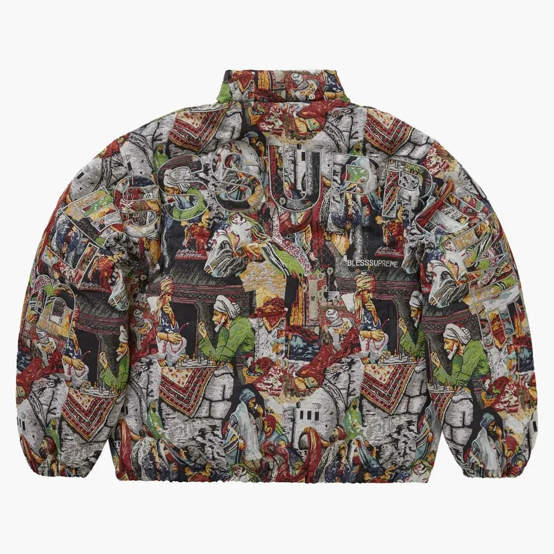 Supreme Bless Tapestry Down Puffer Jacket Multicolor