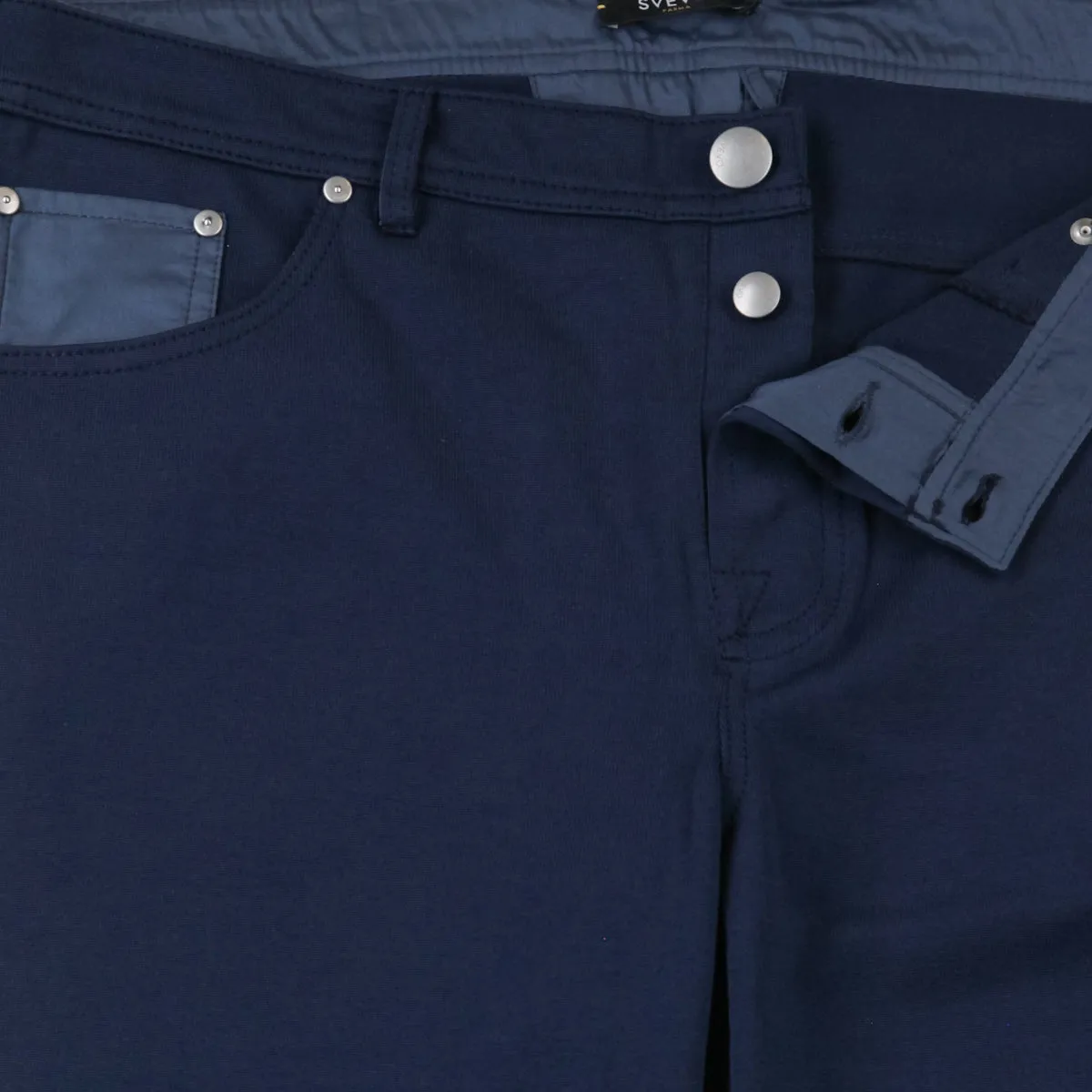 Svevo Parma Dark Blue Knit Pants